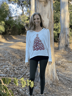 Udderly Perfect Top Udderly Perfect Long Sleeve Peace Tree Shirt