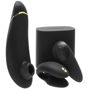 We-Vibe Women's Toys/Couple's Toys/Clitoral/G-Spot We-Vibe Golden Moments Collection (Set of 2) - Black/Gold